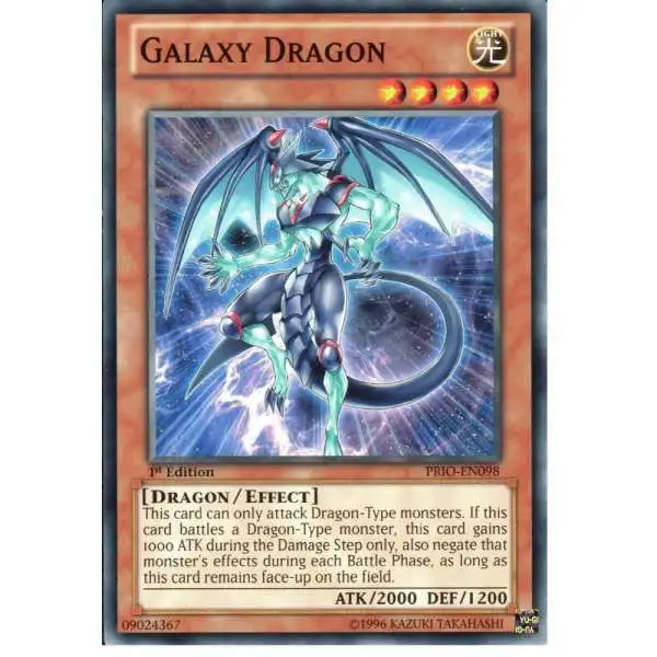 YuGiOh Trading Card Game Primal Origin Common Galaxy Dragon PRIO-EN098