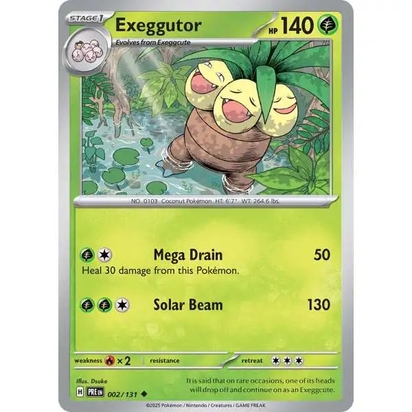 Pokemon Trading Card Game Prismatic Evolutions Uncommon Exeggutor #2