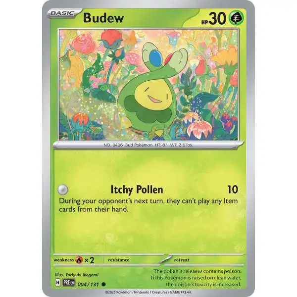 Pokemon Trading Card Game Prismatic Evolutions Common Budew #4
