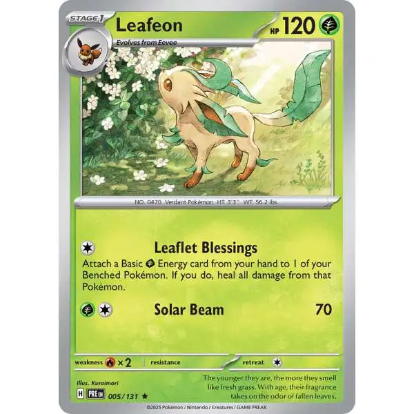 Pokemon Trading Card Game Prismatic Evolutions Rare Leafeon #5