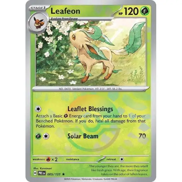 Pokemon Trading Card Game Prismatic Evolutions Poke Ball Pattern Leafeon #5