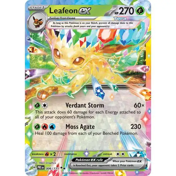 Pokemon Trading Card Game Prismatic Evolutions Double Rare Leafeon ex #6