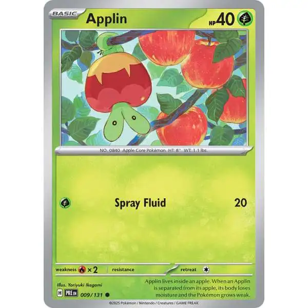 Pokemon Trading Card Game Prismatic Evolutions Common Applin #9