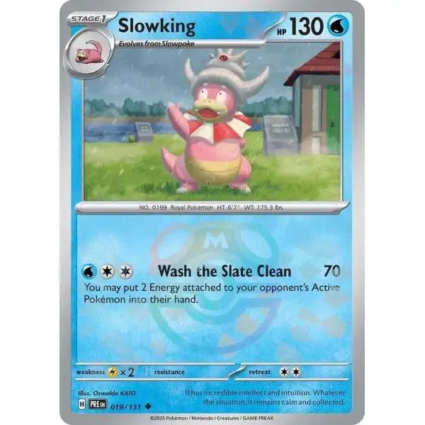 Pokemon Trading Card Game Prismatic Evolutions Uncommon Slowking #19 [Master Ball Pattern]