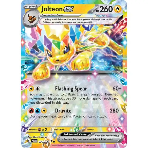 Pokemon Trading Card Game Prismatic Evolutions Double Rare Jolteon ex #30