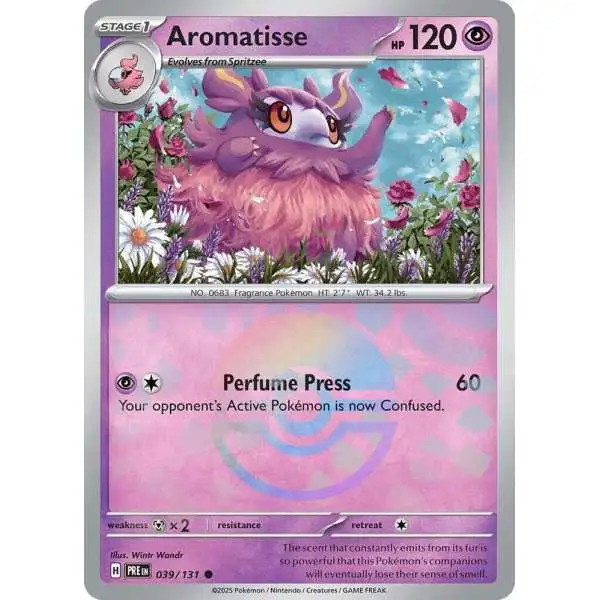 Pokemon Trading Card Game Prismatic Evolutions Common Aromatisse #39 [Poke Ball Pattern]