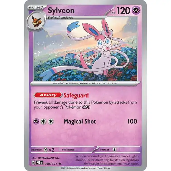 Pokemon Trading Card Game Prismatic Evolutions Rare Sylveon #40