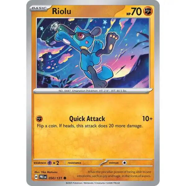 Pokemon Trading Card Game Prismatic Evolutions Common Riolu #50