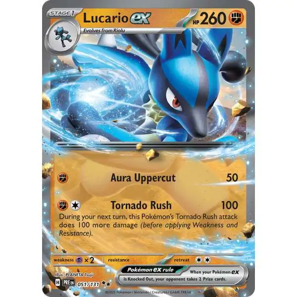 Pokemon Trading Card Game Prismatic Evolutions Double Rare Lucario ex #51