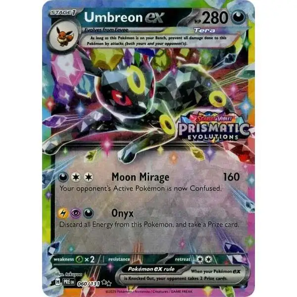 Pokemon Trading Card Game Prismatic Evolutions Double Rare Umbreon ex #60 [Prismatic Evolutions Stamp]