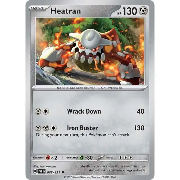 Pokemon Trading Card Game Prismatic Evolutions Uncommon Heatran #68