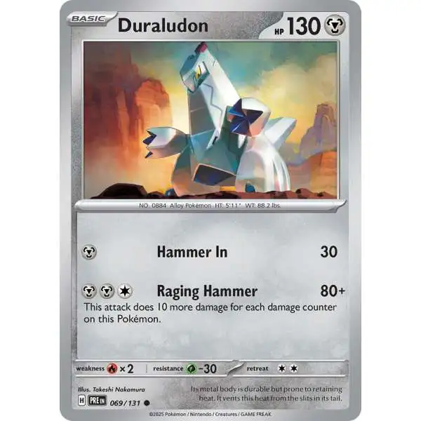 Pokemon Trading Card Game Prismatic Evolutions Common Duraludon #69