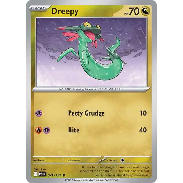 Pokemon Trading Card Game Prismatic Evolutions Common Dreepy #71