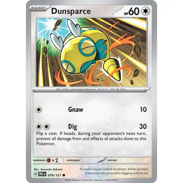 Pokemon Trading Card Game Prismatic Evolutions Common Dunsparce #79