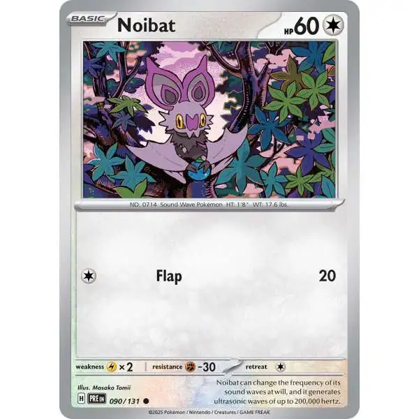 Pokemon Trading Card Game Prismatic Evolutions Common Noibat #90