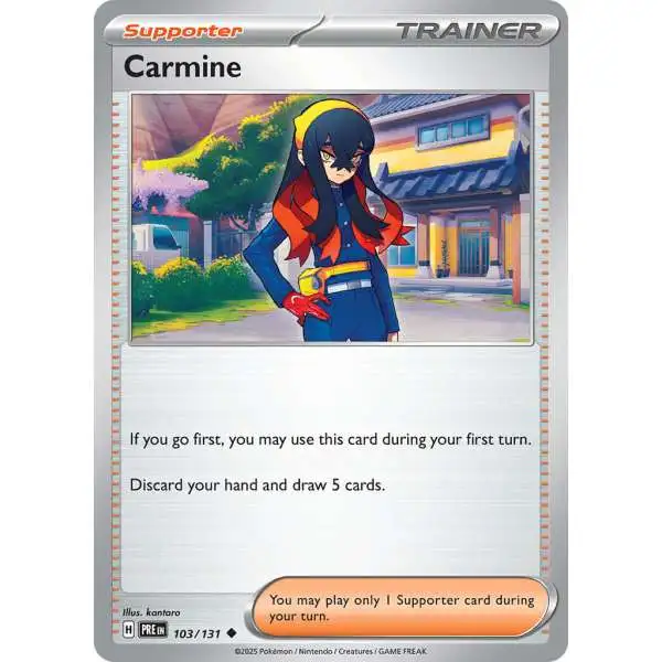 pokemon carmine card Carmine Full Art Trainer Twilight Masquerade 217/167, NM Pokemon Card