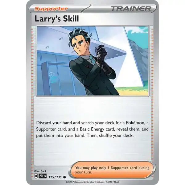 Pokemon Trading Card Game Prismatic Evolutions Common Larry's Skill #115