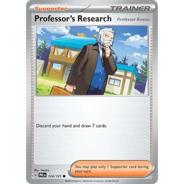 Pokemon Trading Card Game Prismatic Evolutions Common Professor's Research #124