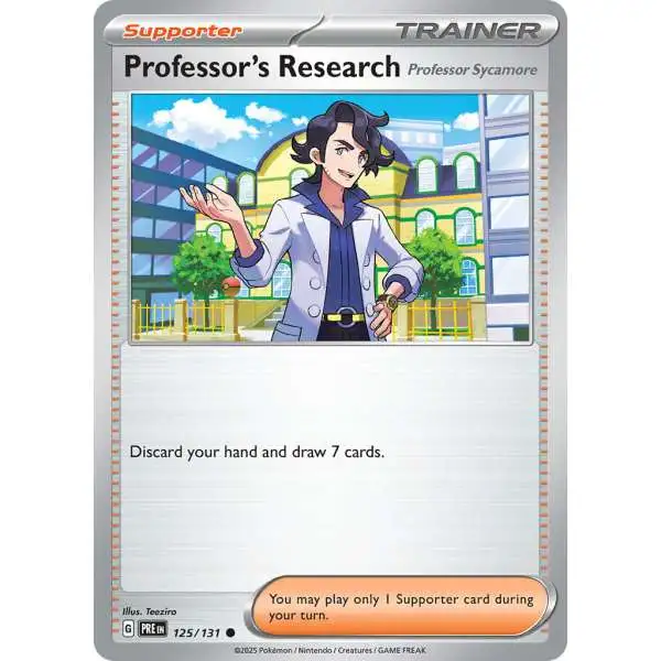 Pokemon Trading Card Game Prismatic Evolutions Common Professor's Research #125