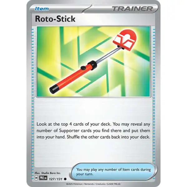 Pokemon Trading Card Game Prismatic Evolutions Common Roto-Stick #127