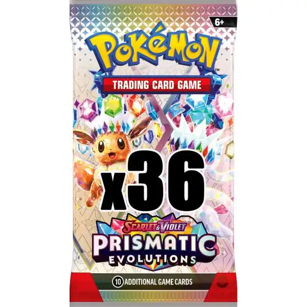 Pokemon Scarlet & Violet Prismatic Evolutions LOT of 36 Booster Packs [Equivalent of a Booster Box]