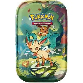 Pokemon Scarlet & Violet Prismatic Evolutions Leafeon Mini Tin [2 Booster Packs & Tin]