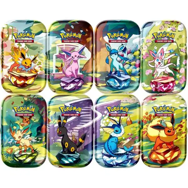 all pokemon card tins Scarlet & Violet: 151 Slowpoke Mini Tin Stick Together with Eevee Evolutions Pokmon TCG ex Tin -