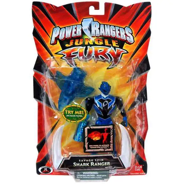 Power Rangers Jungle Fury Savage Spin Shark Ranger Action Figure