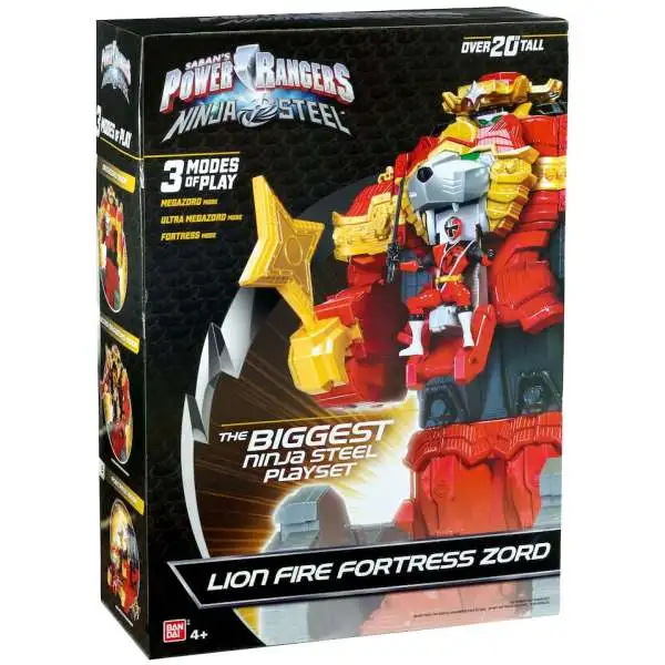 Power Rangers Ninja Steel Lion Fire Fortress Zord Exclusive Playset [Damaged Package]
