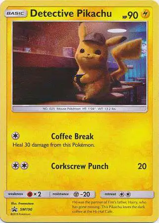Pokemon Promo Holo Rare Detective Pikachu SM190