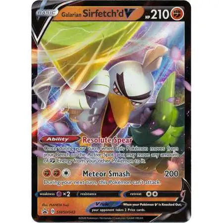 Pokemon Sword & Shield Promo Ultra Rare Galarian Sirfetch'd SWSH043