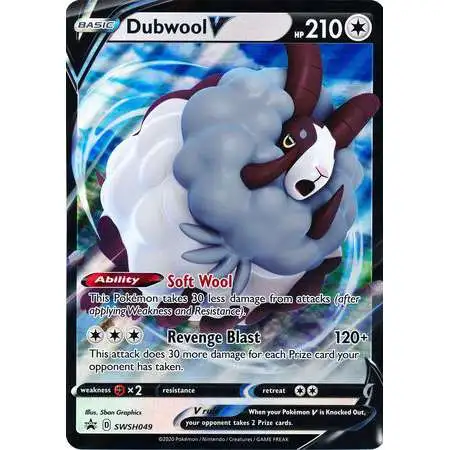 Pokemon Sword & Shield Promo Ultra Rare Dubwool V SWSH049 [Oversized]