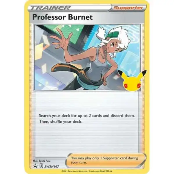 Pokemon Sword & Shield Promo Professor Burnet SWSH167 [Pikachu Stamp]