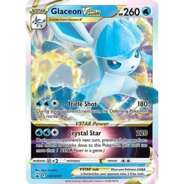 Pokemon Trading Card Game Sword & Shield Promo Glaceon VSTAR SWSH197
