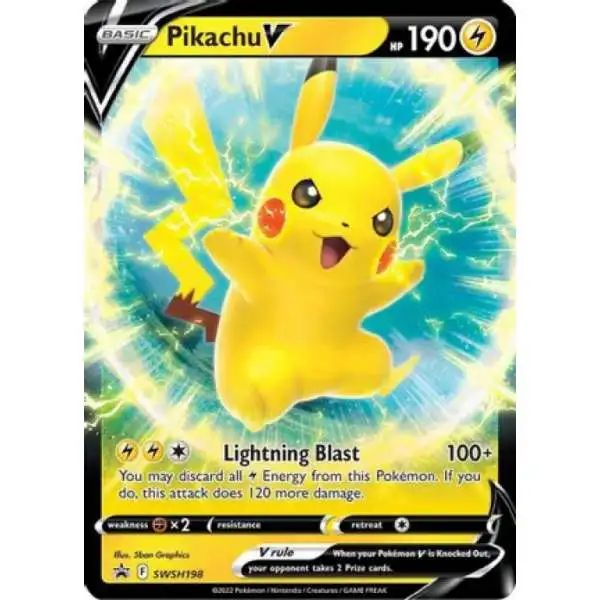 Pokemon Sword & Shield Promo Holo Rare Pikachu V SWSH198