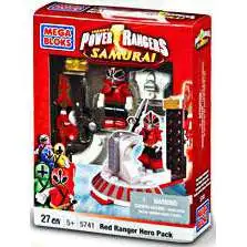 Mega Bloks Power Rangers Samurai Red Hero Pack Set #5741 [Damaged Package]