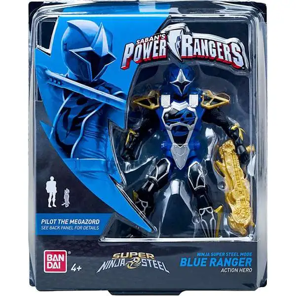 Power Rangers Super Ninja Steel Ninja Super Steel Mode Blue Ranger Action Figure