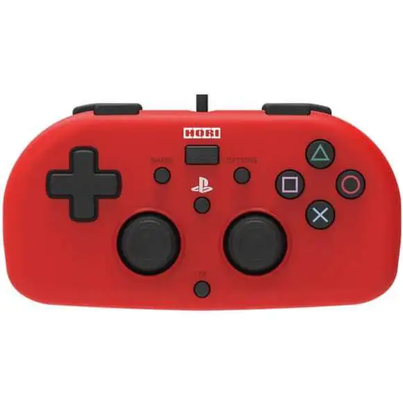 Playstation 4 Wired Mini Fame Pad Video Game Controller [Red]
