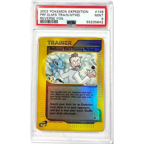 Pokemon Expedition Base Set Uncommon Professor Elm's Training Method #148 [PSA 9]