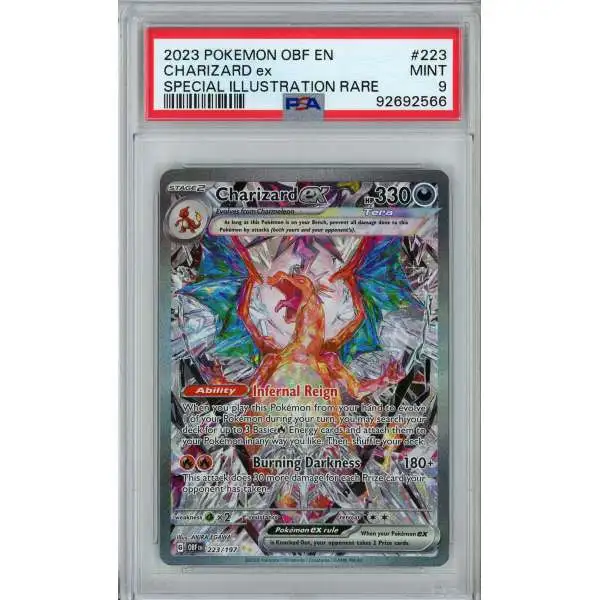pokemon cards obsidian flames charizard ex 223 197 Case | Encased in a durable acrylic holder to highlight the vibrant artwork of this fan Charizard ex 2023 Pokmon Scarlet