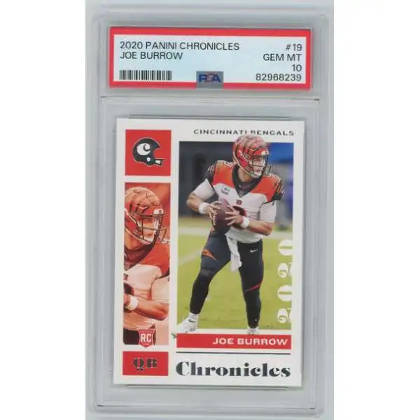 NFL 2020 Panini Chronicles Football Joe Burrow Rookie Graded Single Card #19 [PSA 10]