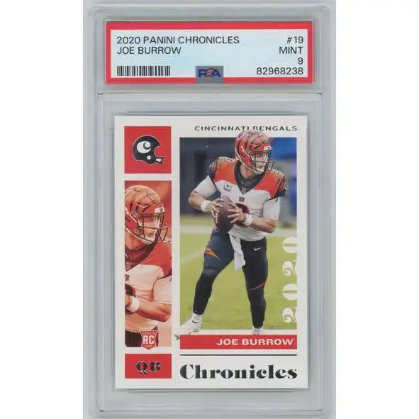 joe burrow graded rookie card 2020 Panini Chronicles #PB1 Prizm Black RC Football PSA 10 Gem Mint : Collectibles & Fine Art Graded 2020 Panini Playoff Joe