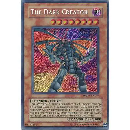 YuGiOh GX Trading Card Game Phantom Darkness Secret Rare The Dark Creator PTDN-EN017