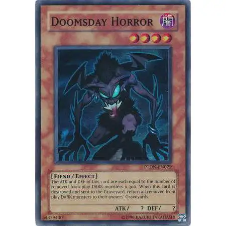 YuGiOh GX Trading Card Game Phantom Darkness Super Rare Doomsday Horror PTDN-EN022