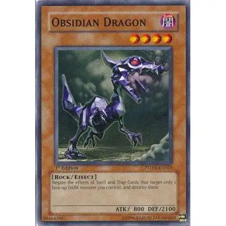 YuGiOh GX Trading Card Game Phantom Darkness Common Obsidian Dragon PTDN-EN023