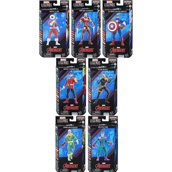 Avengers Marvel Legends Puff Adder Series Set of 7 Action Figures (Pre-Order ships June 2023)