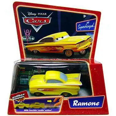 Disney / Pixar Cars Pullbax Motor Pull Back Ramone Plastic Car [Yellow]