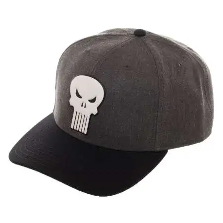 Marvel Deadpool Punisher Logo Curved Snapback Cap