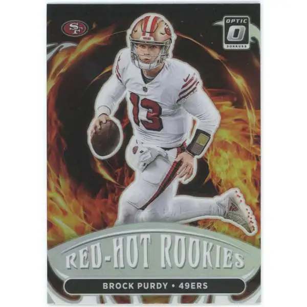NFL San Francisco 49ers 2022 Panini Donruss Optic Silver Red Hot Rookies Brock Purdy RHR-1 [Rookie]