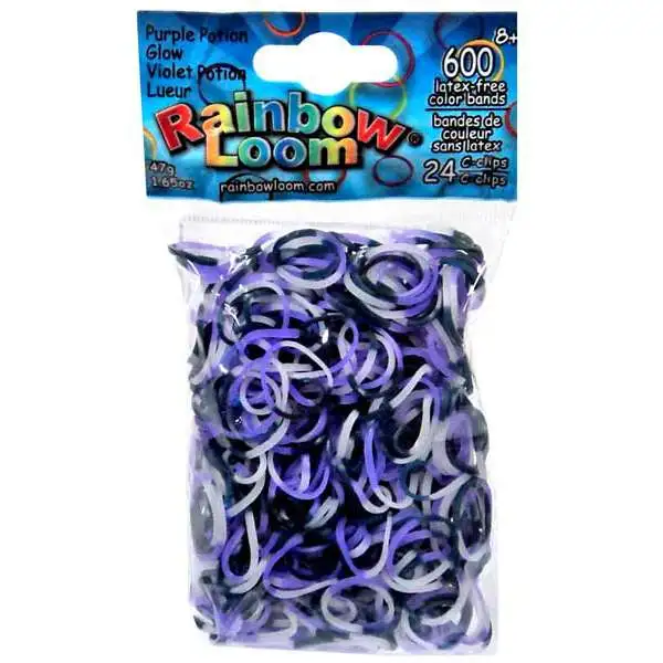 600 Count Rainbow Loom Medieval Navy Blue Rubber Bands with 24 C-Clips 